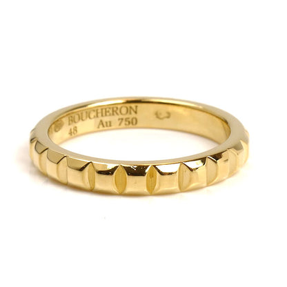 Boucheron ブシュロン K18YG イエローゴールド クルドパリ ミディアム リング・指輪 JAL00008 8号 48 3.4g レディース【中古】【美品】