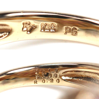 Ponte Vecchio ポンテヴェキオ K18PG ピンクゴールド サファイア ルビー ダイヤ リング・指輪 サファイア1.09ct ルビー0.20ct ダイヤモンド0.19ct 11号 7.0g マルチカラー レディース【中古】