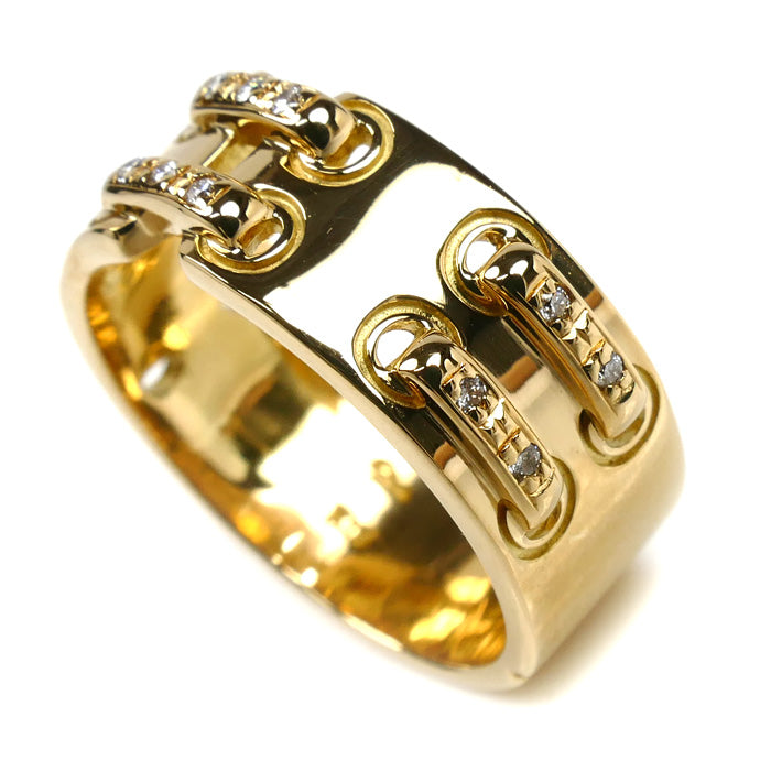 STAR JEWELRY スタージュエリー K18YG イエローゴールド ダイヤ リング・指輪 ダイヤモンド0.07ct 11号 7.2g レディース【中古】【美品】