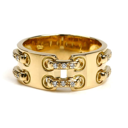 STAR JEWELRY スタージュエリー K18YG イエローゴールド ダイヤ リング・指輪 ダイヤモンド0.07ct 11号 7.2g レディース【中古】【美品】