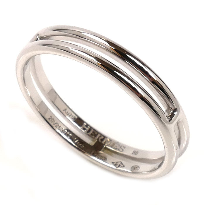 HERMES エルメス K18WG ホワイトゴールド アリアンヌ リング・指輪 H119834B 15.5号 56 3.2g メンズ【中古】【美品】