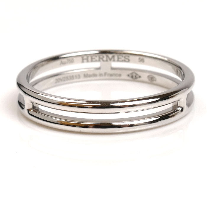 HERMES エルメス K18WG ホワイトゴールド アリアンヌ リング・指輪 H119834B 15.5号 56 3.2g メンズ【中古】【美品】