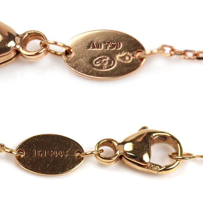 Chaumet ショーメ K18PG ピンクゴールド ジュ ドゥ リアン クリソプレーズ ダイヤ ネックレス 083050 3.1g 38/40/42cm レディース【中古】
