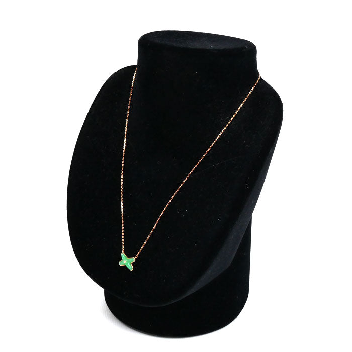 Chaumet ショーメ K18PG ピンクゴールド ジュ ドゥ リアン クリソプレーズ ダイヤ ネックレス 083050 3.1g 38/40/42cm レディース【中古】