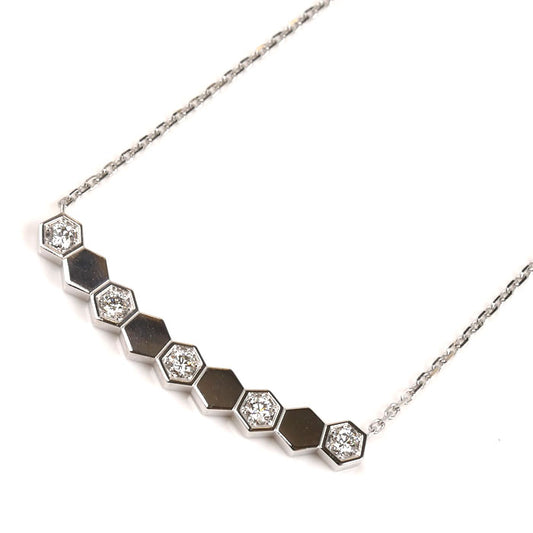 Chaumet ショーメ K18WG ホワイトゴールド ビーマイラブ ダイヤ ネックレス 083982 4.2g 38/40/42cm レディース【中古】【美品】
