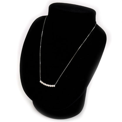 Chaumet ショーメ K18WG ホワイトゴールド ビーマイラブ ダイヤ ネックレス 083982 4.2g 38/40/42cm レディース【中古】【美品】