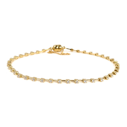 TASAKI タサキ K18YG イエローゴールド ダイヤ ブレスレット ダイヤモンド0.65ct 5.3g 内径17.5cm レディース【中古】