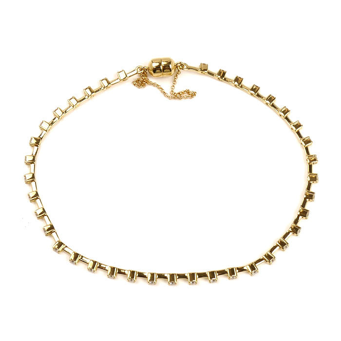 TASAKI タサキ K18YG イエローゴールド ダイヤ ブレスレット ダイヤモンド0.65ct 5.3g 内径17.5cm レディース【中古】