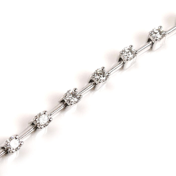 TASAKI タサキ K18WG ホワイトゴールド ダイヤ ブレスレット ダイヤモンド0.65ct 4.9g 内径17.5cm レディース【中古】