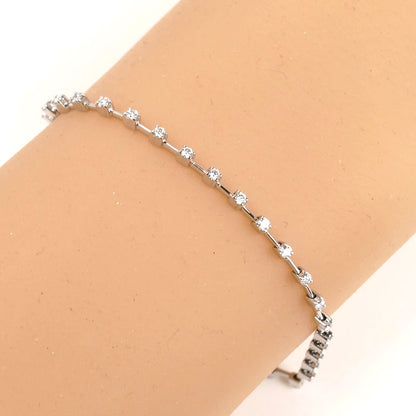 TASAKI タサキ K18WG ホワイトゴールド ダイヤ ブレスレット ダイヤモンド0.65ct 4.9g 内径17.5cm レディース【中古】