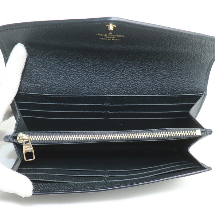 LOUIS VUITTON ルイ・ヴィトン ポルトフォイユサラ 長財布 モノグラムアンプラント ノワール M82257 ICチップ レディース【中古】