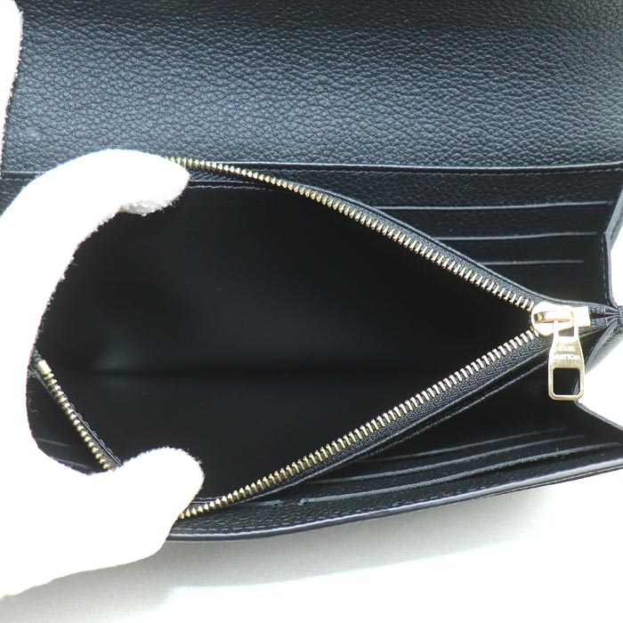 LOUIS VUITTON ルイ・ヴィトン ポルトフォイユサラ 長財布 モノグラムアンプラント ノワール M82257 ICチップ レディース【中古】