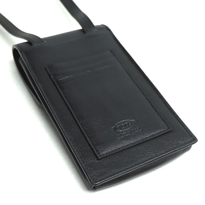 TOD’S トッズ Tタイムレス ショルダーバッグ フォンポーチ ブラック XAWTSAOV302RORB999 スマホケース レディース【中古】