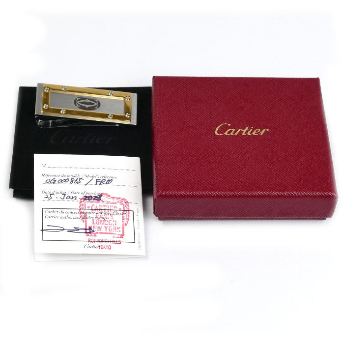 カルティエ サントス ドゥ カルティエ ステンレス マネークリップ　美品 CARTIER カルティエ ステンレス サントス ドゥ カルティエ