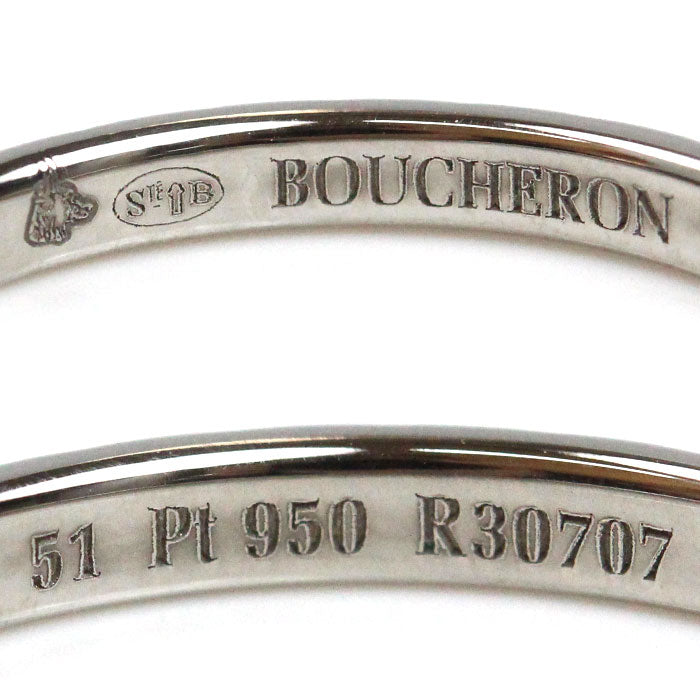 Boucheron ブシュロン Pt950プラチナ クルドパリ スモール リング・指輪 JAL01160 11号 51 2.5g レディース【中古】【美品】