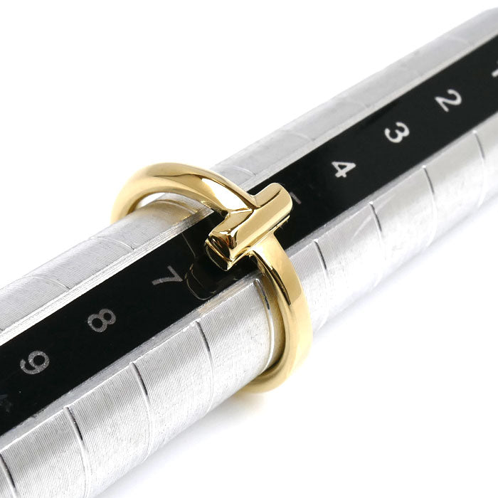 TIFFANY&Co. ティファニー K18YG イエローゴールド Tワン ナロー リング・指輪 67796837 7号 3.3g レディース【中古】【美品】