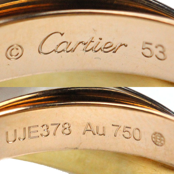 CARTIER カルティエ K18YG/PG/WG トリニティ リング・指輪 B4234253 13号 53 7.8g レディース【中古】【美品】