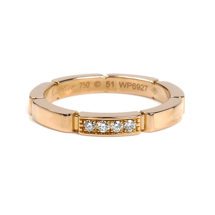 CARTIER カルティエ K18PG ピンクゴールド マイヨンパンテール 4Pダイヤ リング・指輪 B4080551 11号 51 3.8g レディース【中古】