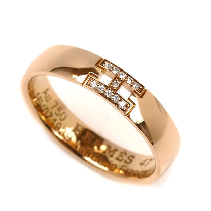 HERMES エルメス K18PG ピンクゴールド エヴァー・ヘラクレス ダイヤ リング・指輪 H119850B 7号 47 3.0g レディース【中古】【美品】