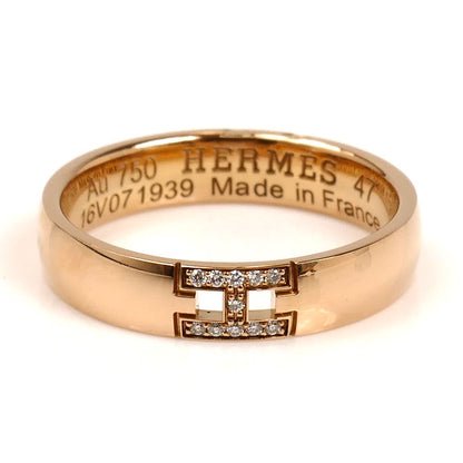 HERMES エルメス K18PG ピンクゴールド エヴァー・ヘラクレス ダイヤ リング・指輪 H119850B 7号 47 3.0g レディース【中古】【美品】