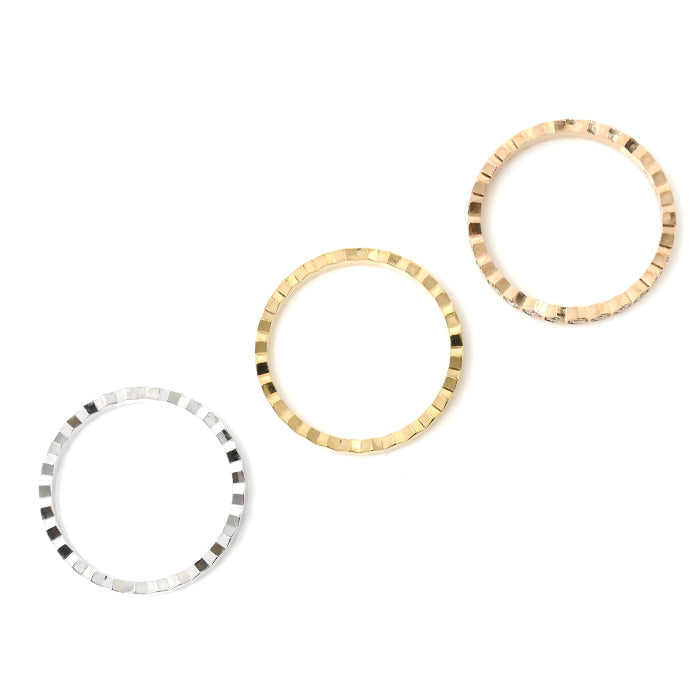 Chaumet ショーメ K18YG/PG/WG ビーマイラブ ハニカム スリーゴールド ダイヤ リング・指輪 081885/081930/081935 13.5号 54 6.1g ３本セット レディース【中古】【美品】