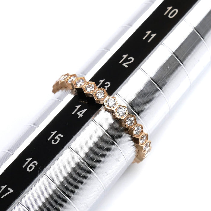 Chaumet ショーメ K18YG/PG/WG ビーマイラブ ハニカム スリーゴールド ダイヤ リング・指輪 081885/081930/081935 13.5号 54 6.1g ３本セット レディース【中古】【美品】