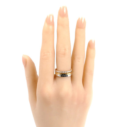 Chaumet ショーメ K18YG/PG/WG ビーマイラブ ハニカム スリーゴールド ダイヤ リング・指輪 081885/081930/081935 13.5号 54 6.1g ３本セット レディース【中古】【美品】