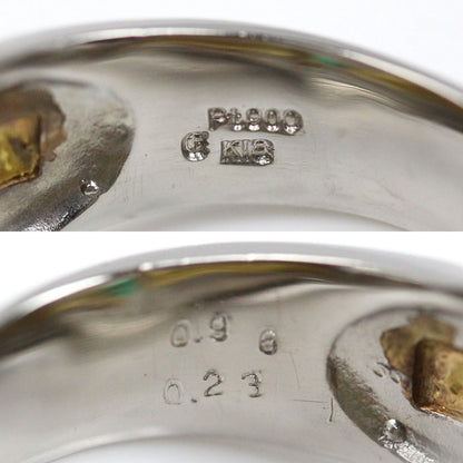 Pt900/K18YG エメラルド ダイヤ リング・指輪 エメラルド0.96ct ダイヤモンド0.23ct 18号 22.3g メンズ【中古】