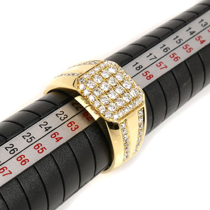 K18YG イエローゴールド リング・指輪 ダイヤモンド 20.5号 9.3g メンズ【中古】【美品】