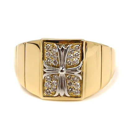 K18YG/Pt900 ダイヤ リング・指輪 ダイヤモンド0.30ct 22号 9.6g メンズ【中古】