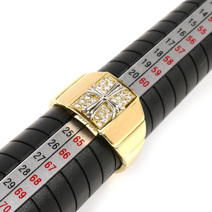 K18YG/Pt900 ダイヤ リング・指輪 ダイヤモンド0.30ct 22号 9.6g メンズ【中古】