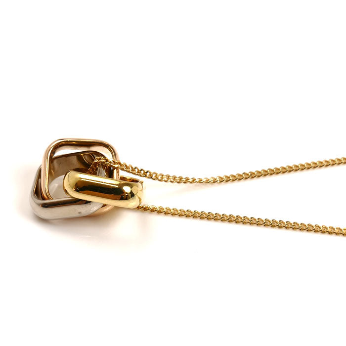 CARTIER カルティエ K18YG/PG/WG トリニティ クッション ネックレス B7224955 10.5g 50cm レディース【中古】【美品】