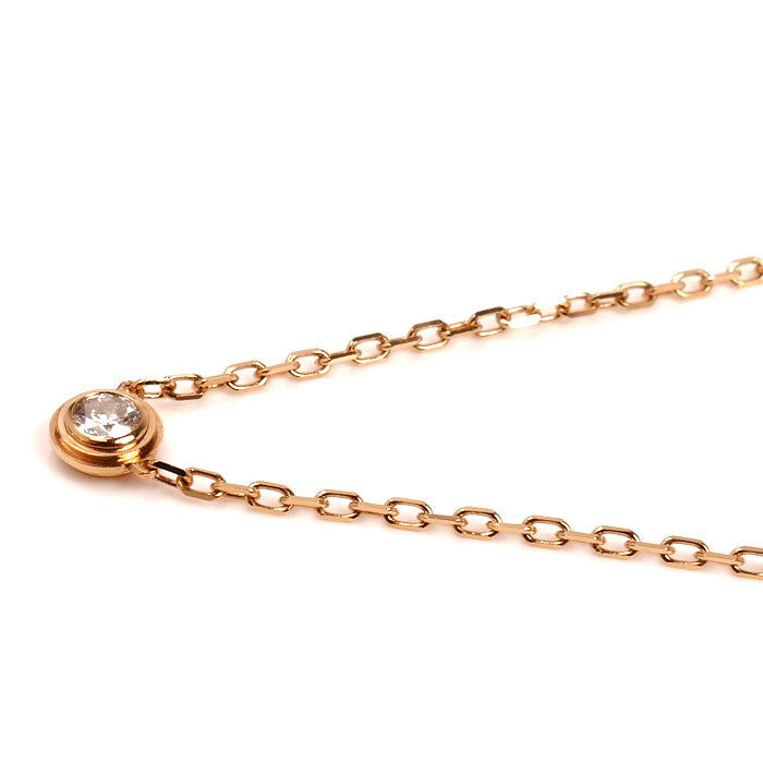 CARTIER カルティエ K18PG ピンクゴールド ダムール SM ダイヤ ネックレス B7215700 2.6g 41cm レディース【中古】【美品】