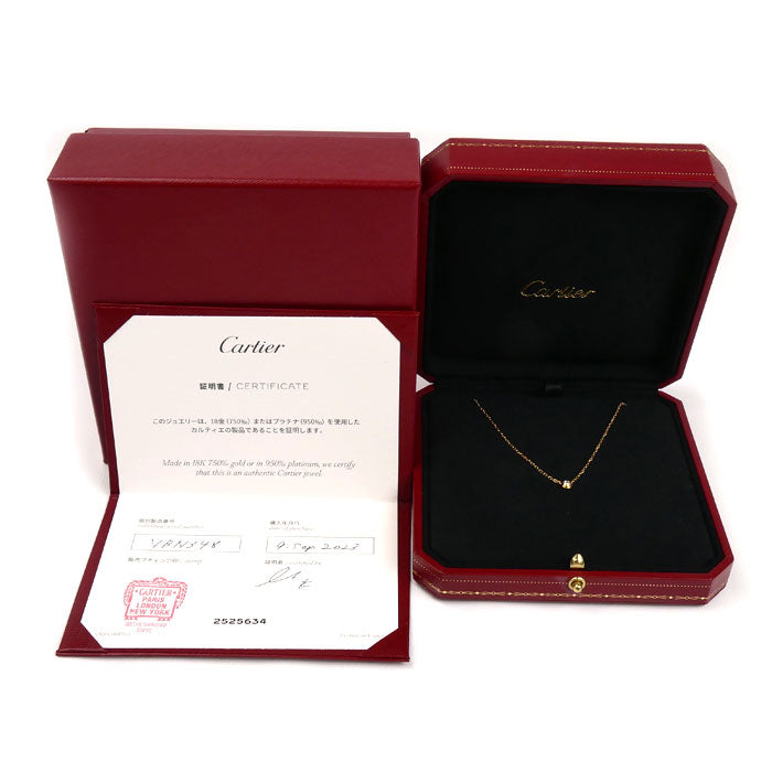 CARTIER カルティエ K18PG ピンクゴールド ダムール SM ダイヤ ネックレス B7215700 2.6g 41cm レディース【中古】【美品】