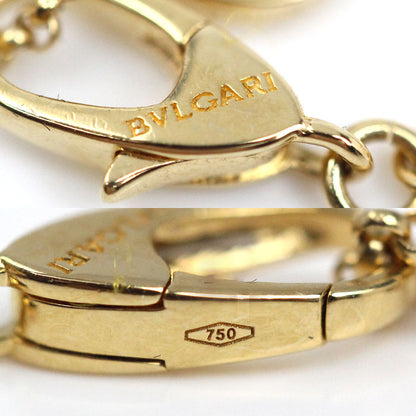 BVLGARI ブルガリ K18YG イエローゴールド ビーゼロワン ミニ パヴェ ダイヤ ネックレス 357496 7.6g 38/43cm レディース【中古】【美品】