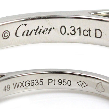 CARTIER カルティエ Pt950プラチナ ソリテール1865 ダイヤ リング・指輪 ダイヤモンド0.31ct 9号 49 3.6g レディース【中古】【美品】