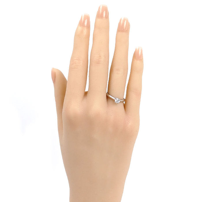 CARTIER カルティエ Pt950プラチナ ソリテール1865 ダイヤ リング・指輪 ダイヤモンド0.31ct 9号 49 3.6g レディース【中古】【美品】