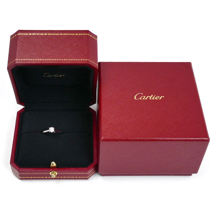 CARTIER カルティエ Pt950プラチナ ソリテール1865 ダイヤ リング・指輪 ダイヤモンド0.31ct 9号 49 3.6g レディース【中古】【美品】