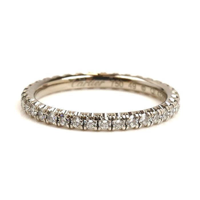 CARTIER カルティエ K18WG ホワイトゴールド エタンセル ドゥ カルティエ フルエタニティ ダイヤ リング・指輪 B4077949 9号 49 1.7g レディース【中古】【美品】