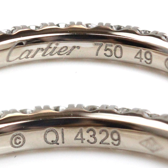 CARTIER カルティエ K18WG ホワイトゴールド エタンセル ドゥ カルティエ フルエタニティ ダイヤ リング・指輪 B4077949 9号 49 1.7g レディース【中古】【美品】