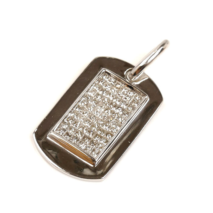 K18WG ホワイトゴールド ダイヤ ペンダントトップ ダイヤモンド1.00ct 4.6g レディース【中古】
