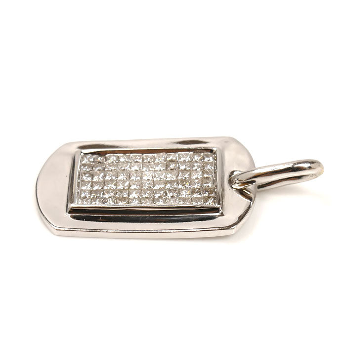 K18WG ホワイトゴールド ダイヤ ペンダントトップ ダイヤモンド1.00ct 4.6g レディース【中古】