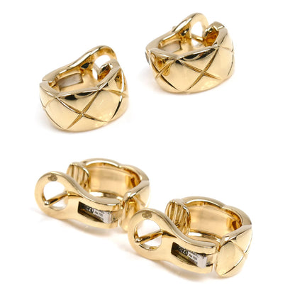CHANEL シャネル K18YG イエローゴールド ココクラッシュ ピアス J11134 6.6g レディース【中古】【美品】