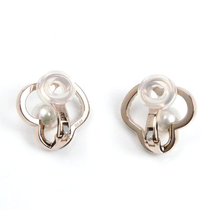 TASAKI タサキ K18PG ピンクゴールド チャンツ パール ダイヤ イヤリング E-4407-18KSG ダイヤモンド0.09ct/0.09ct アコヤパール約7.0mm 8.1g サクラゴールド レディース【中古】【美品】