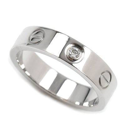 CARTIER カルティエ K18WG ホワイトゴールド ミニラブ 1P ダイヤ リング・指輪 B4050546 6号 46 4.3g レディース【中古】【美品】