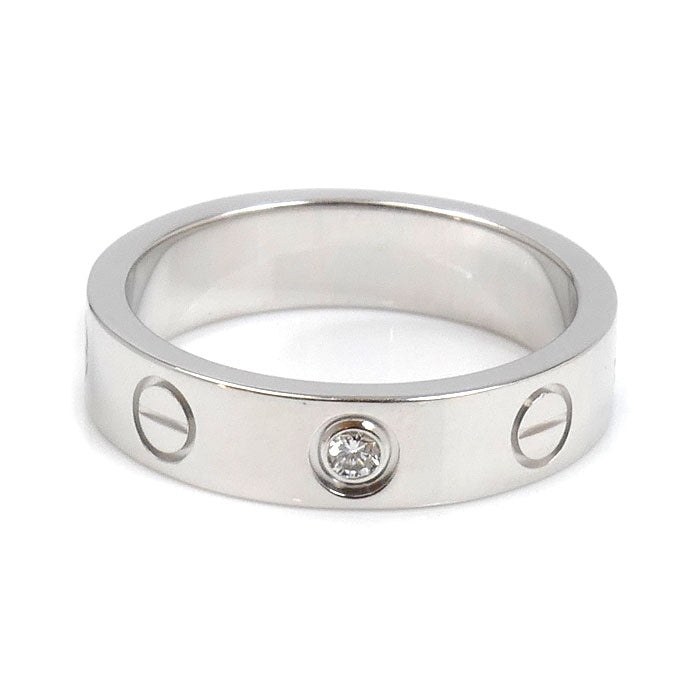 CARTIER カルティエ K18WG ホワイトゴールド ミニラブ 1P ダイヤ リング・指輪 B4050546 6号 46 4.3g レディース【中古】【美品】