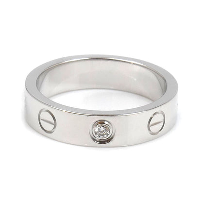 CARTIER カルティエ K18WG ホワイトゴールド ミニラブ 1P ダイヤ リング・指輪 B4050546 6号 46 4.3g レディース【中古】【美品】