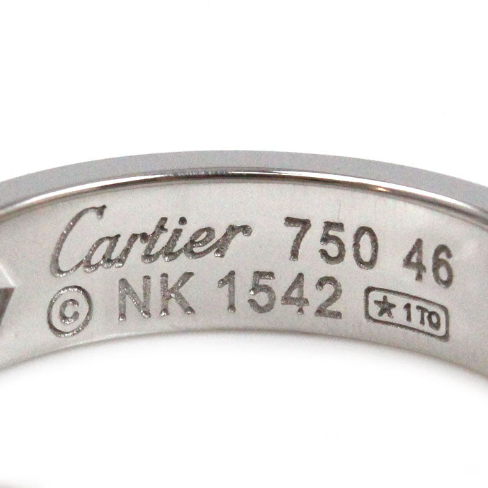 CARTIER カルティエ K18WG ホワイトゴールド ミニラブ 1P ダイヤ リング・指輪 B4050546 6号 46 4.3g レディース【中古】【美品】