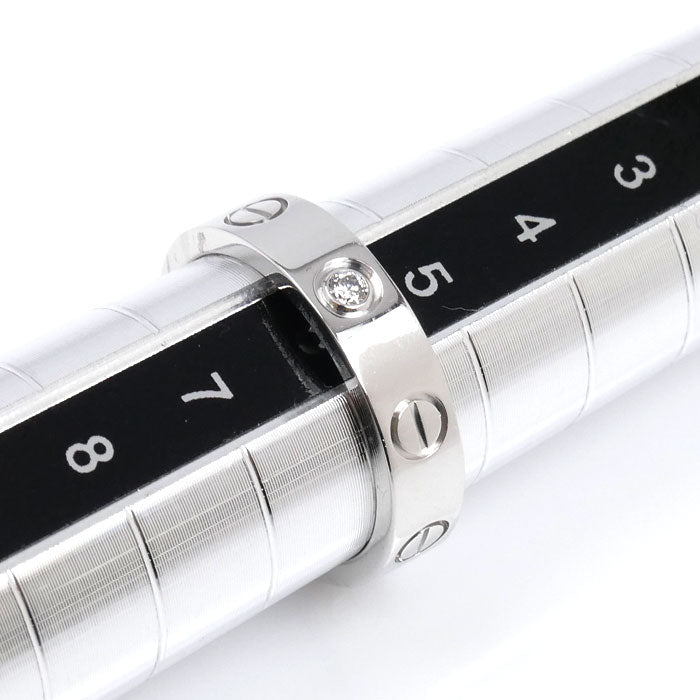 CARTIER カルティエ K18WG ホワイトゴールド ミニラブ 1P ダイヤ リング・指輪 B4050546 6号 46 4.3g レディース【中古】【美品】