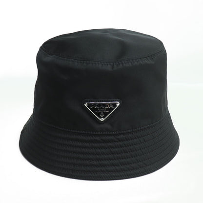 PRADA プラダ Re Nylon リ ナイロン ハット ブラック 2HC137 2DMI F0002 IC XL ユニセックス【中古】【美品】